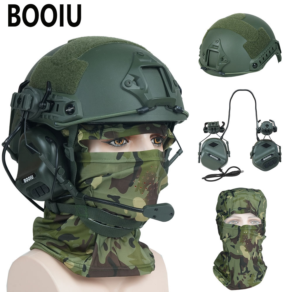 Outdoor Hunting Kit - BOOIU 전술 에어소프트 헬멧 세트 조정