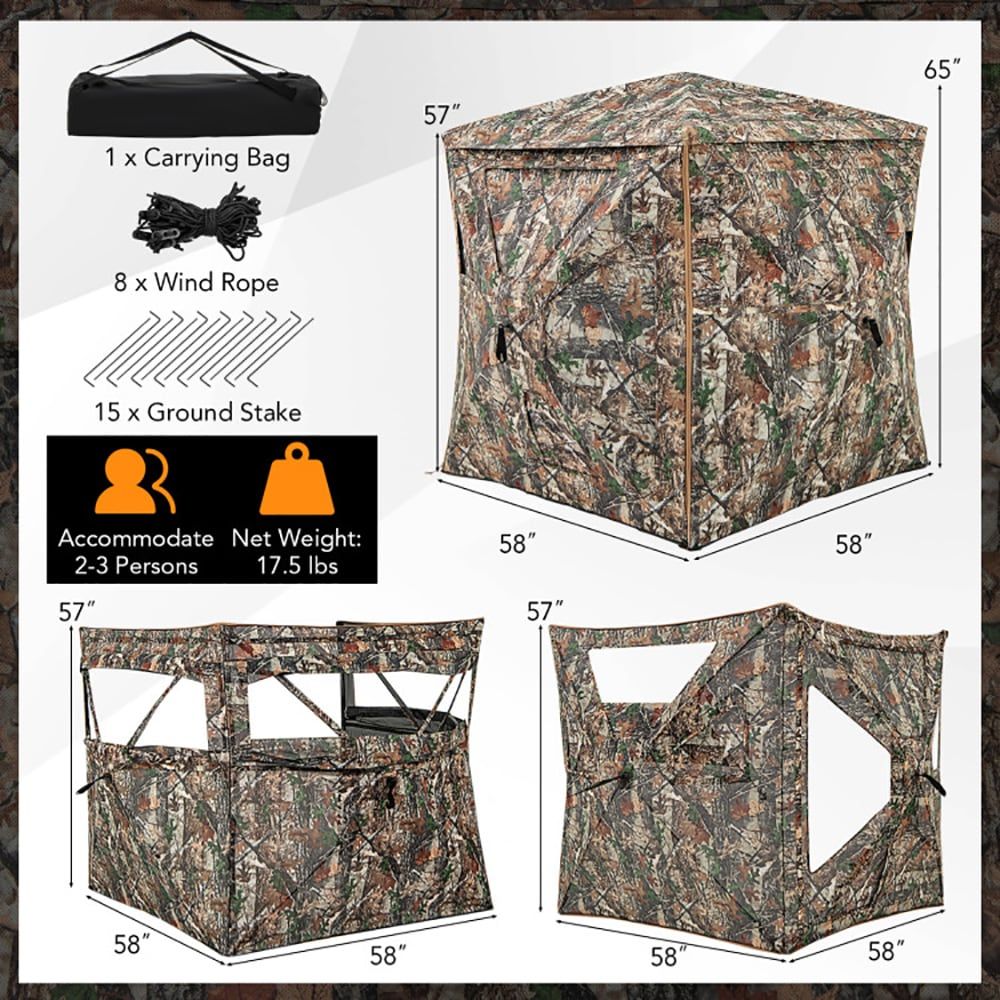 Hunting & Outdoor Supplies Vanderbijlpark - 5-in-1 분리형 사냥용 은신처, 2~3인용, 천창