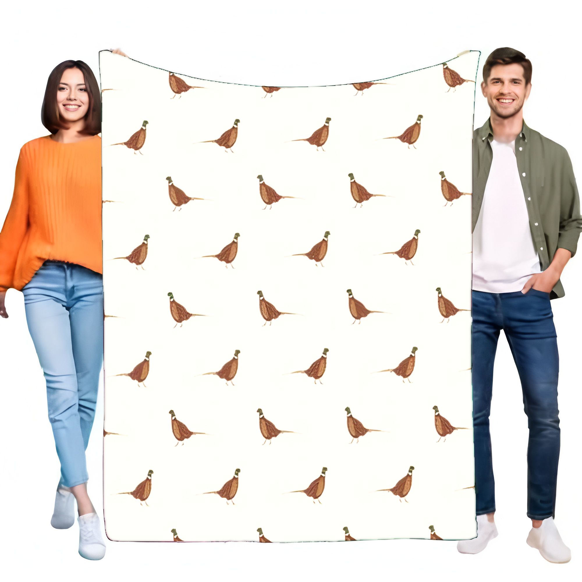 Outdoor Hunting Blanket - 러스틱 꿩 새 프린트 플란넬 담요