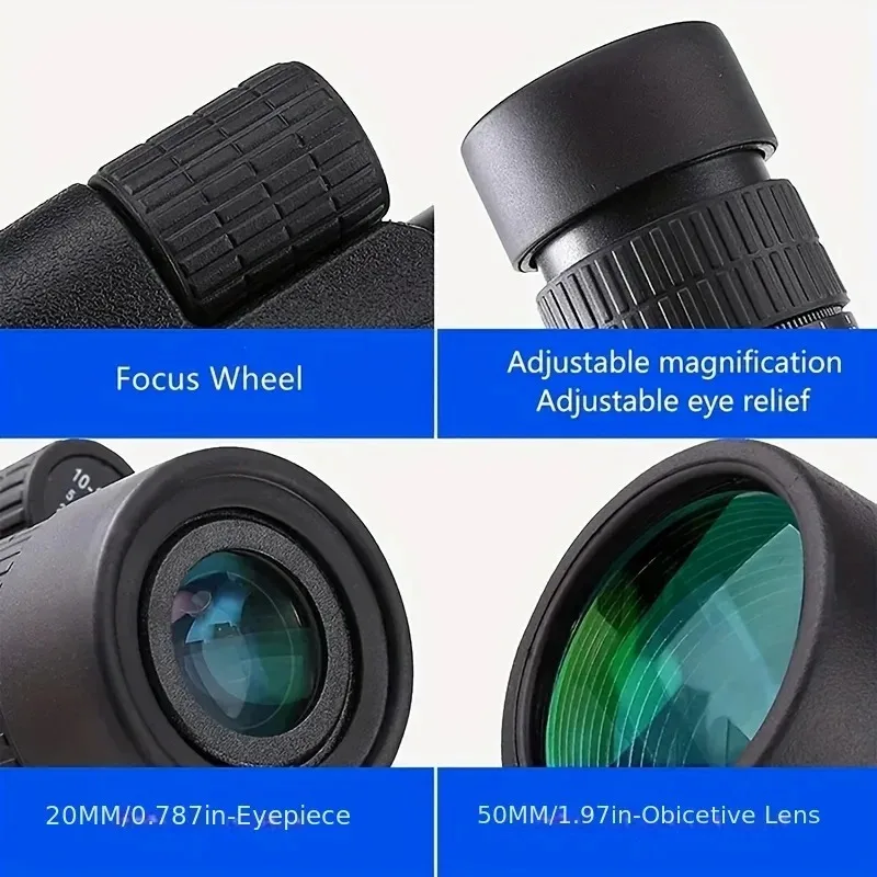 고출력 30x52 단안경 무단계 줌 망원경 장거리 조류 - Hunting Outdoor Watch 리뷰 및 가격