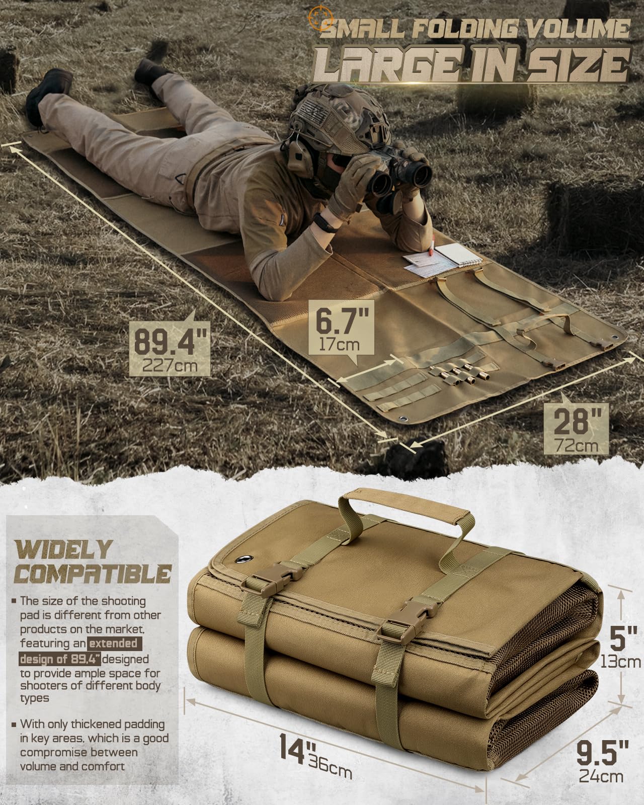 사격 매트 Prone 전술 사격 패드 접이식 슈터 담요 - Outdoor Hunting Blanket 리뷰 및 가격