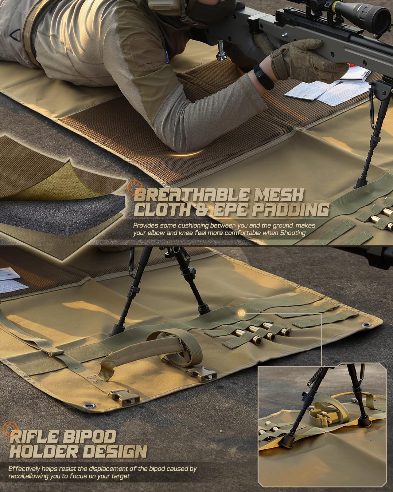 사격 매트 Prone 전술 사격 패드 접이식 슈터 담요 - Outdoor Hunting Blanket 리뷰 및 가격
