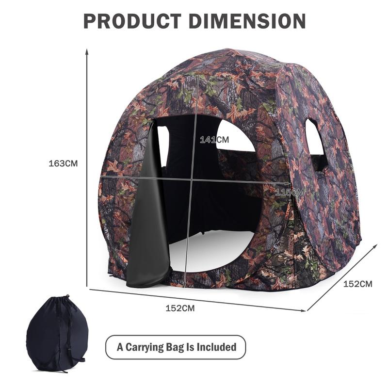 3인용 팝업 사냥 텐트, PU 옥스포드 원단, 스틸 프 - Hunting & Outdoor Supplies Vanderbijlpark 리뷰 및 가격