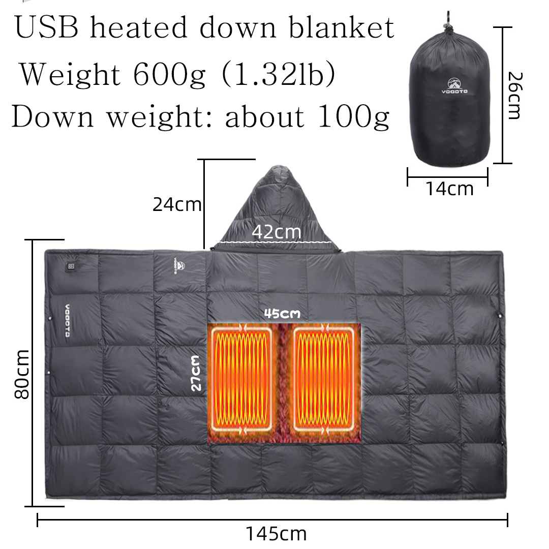 다운 캠프 블랭킷 USB 발열 웨어러블 캠핑 홈 소파  - Outdoor Hunting Blanket 리뷰 및 가격