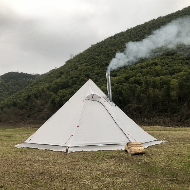 겨울 캠핑 대형 피라미드 텐트 3-5인용 핫 침니 파이 - Hunting Camp Outdoor Supplies 리뷰 및 가격