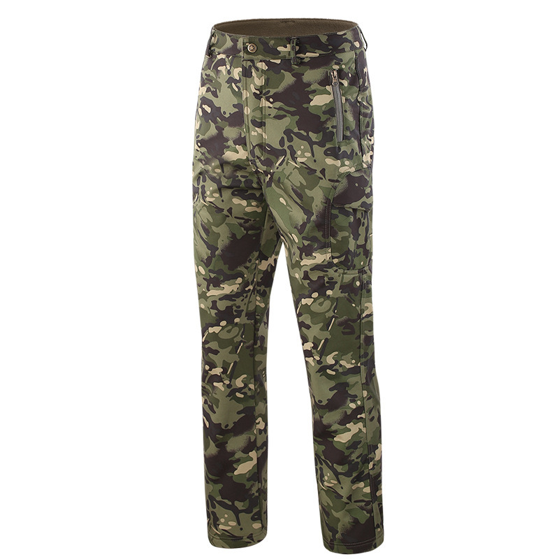 가을 겨울 소프트 쉘 양털 사냥 바지, 위장 전술 야외 - Outdoor Hunting Fleece 리뷰 및 가격