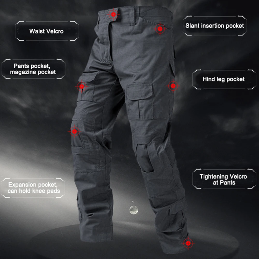 남성 전술 스포츠 바지 카모 작업복 카고 바지 멀티캠  - Outdoor Hunting Trousers 리뷰 및 가격